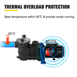 VEVOR 1 HP Pool Pump, 15000 L/h 750W Pool Pump Αντλία πισίνας In/Ground Swimming Pool with Strainer Basket Pump Pool Motor for Clean Swimming Pool αντλία φίλτρου νερού πισίνας 1,97&quot; εισόδου/εξόδου με 2 σωλήνες τοποθέτησης