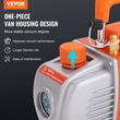VEVOR 5 Gallon Vacuum Chamber and 3,5 CFM Pump Kit, Tempered Glass Lid Vacuum Chamber Dessing Kit, Μονοβάθμια αντλία κενού με φιάλη λαδιού 250 ml, για σταθεροποίηση ξύλου, απαέρωση σιλικονών, εποξειδικά