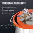 VEVOR 5 Gallon Vacuum Chamber and 3,5 CFM Pump Kit, Tempered Glass Lid Vacuum Chamber Dessing Kit, Μονοβάθμια αντλία κενού με φιάλη λαδιού 250 ml, για σταθεροποίηση ξύλου, απαέρωση σιλικονών, εποξειδικά
