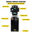VEVOR 14L Car Lift Hydraulic Power Unit 60hz 1HP Hydraulic Pump Auto Repair Hydraulic Metal Reservoir for Hydraulic Pump Power Unit Tractor Vehicles Car Lift