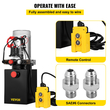 VEVOR Hydraulic Pump 12V DC Μονάδα υδραυλικής ισχύος διπλής δράσης 4L Steel Tank Hydraulic Pump Μονάδα ισχύος για Dump Trailer Car Lifting