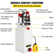 VEVOR Hydraulic Pump Μονάδα ισχύος DC 12V 6L Hydraulic Pump 6 Quart Hydraulic Pump Υδραυλική αντλία για ανατρεπόμενα φορτηγά