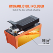 VEVOR Air Hydraulic Pump, 10.000 PSI 1/2 Gal Reservoir, NPT 3/8&quot; Oil Outlet, NPT 1/4&quot; Init, 6,6 ft Pipe, Foot Actuated Hydraulic Pump Air Treadle for Auto Body Frame Machines and Pulling Post, Πορτοκαλί