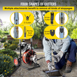 VEVOR Drain Cleaner 50&#039; x 1/2&quot; Drain Cleaning Machine 370W Sewer Clog w/ Cutters 1750R/min with 4 Cutter and Foot Switch for 3/4&quot;-4&quot; (20mm-100mm) Pipes