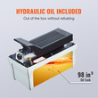 VEVOR Air Hydraulic Pump, 10.000 PSI 1/2 Gal Reservoir, NPT 3/8&quot; Oil Outlet, NPT 1/4&quot; Int, 6,6 ft Pipe, Foot Actuated Hydraulic Pump Air Treadle for Auto Body Frame Machines and Pulling Post, Γκρι