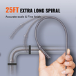 VEVOR Drain Auger 25Ft, Plumbing Snake Auto Feed, Plumbers Snake with Drill Attachment, Pipe Snake Drain Auger για Νεροχύτη μπάνιου κουζίνας με προστατευτικό σωλήνα και γάντια