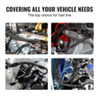 VEVOR 6AN Fuel Line Kit, 25 FT Fuel Hose Kit, 5/16&quot; Nylon Inox Inox Kit Line Fuel Line PTFE, E85/Oil/Gas/Diesel Hose End Kit, with 15 PCS Swivel Fitting Adapter Kit, Μαύρο