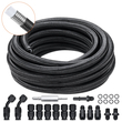 VEVOR 6AN Fuel Line Kit, 25 FT Fuel Hose Kit, 5/16&quot; Nylon Inox Inox Kit Line Fuel Line PTFE, E85/Oil/Gas/Diesel Hose End Kit, with 15 PCS Swivel Fitting Adapter Kit, Μαύρο