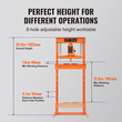VEVOR Hydraulic, δάπεδο πλαισίου H 12 τόνων, πλάκες στάμπας, ρυθμιζόμενο ύψος τραπεζιού εργασίας για κάμψη ή ίσιωμα μετάλλου, γκαράζ ή οικιακή πρέσα καταστημάτων, πορτοκαλί