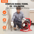 VEVOR Drain Cleaner Machine Drain Auger 50FT x 1/2 Inch Manual Feed &amp; 4 Cutters