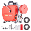 Μηχανή καθαρισμού αποχέτευσης VEVOR 120FT x 7/8&quot; 420W Sewer Snake Auger Manual Feed