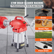 Μηχανή καθαρισμού αποχέτευσης VEVOR 120FT x 5/8In 370W Sectional Snake Auger Manual Feed