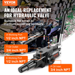 VEVOR Hydraulic Valve 1 Spool 25GPM Hydraulic Directional Control Valve 3626 PSI