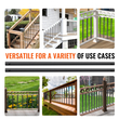 Μεταλλικά κάγκελα VEVOR Staircase, 32,28&#039;&#039; x 1&#039;&#039; Επίπεδοι διακοσμητικοί άξονες από κράμα αλουμινίου, 51 πακέτο κιγκλίδωμα καταστρώματος με βίδες, κλασικό κιγκλίδωμα κοίλου καταστρώματος σατέν με μαύρη επίστρωση για βεράντα