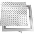 VEVOR χωνευτά καλύμματα φρεατίων 50x50 cm Διαφανές άνοιγμα, κάλυμμα αποστράγγισης από γαλβανισμένο χάλυβα Συνολικό μέγεθος 57x57 cm, σφραγισμένα τετράγωνα καλύμματα φρεατίων και σκελετό Καπάκια καλύμματος οπών από ατσάλι για σκάφη και πλοία
