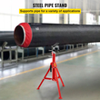 VEVOR V Head Pipe Stand 1/8&quot;-12&quot; χωρητικότητας, Ρυθμιζόμενο ύψος 24&quot;-42&quot;, Pipe Jack Stand 2500 lb. Χωρητικότητα φορτίου, Φορητά πτυσσόμενα σταντ σωλήνων, σώμα από ανθρακούχο χάλυβα πιο ανθεκτικό