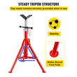 VEVOR V Head Pipe Stand Ρυθμιζόμενο Ύψος 28-52 ίντσες 4500lbs/2 Tons Pipe Jack Stand Πτυσσόμενο φορητό ψηλό αναδιπλούμενο σταντ σωλήνων με V Head Fold A γρύλοι τρέιλερ