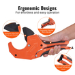 VEVOR PVC Pipe Cutter Ratcheting PVC Pipe Cutter 0-2-1/2&quot; OD &amp; Spare SK5 Blade