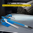VEVOR YP-9 Χειροκίνητο Πάγκο Πάγκο Συμπαγές Bender Bending Machine 7 Dies 1-3inch Metal Fabrication Rod Bender 44ft Mount Powdercoat Telescoping Handle