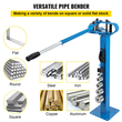 VEVOR YP-38 Metal Bender 1&quot;-3&quot; Επίπεδη ράβδος τετράγωνη ράβδος κάμψης 7 μήτρες με βάση δαπέδου