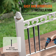 Μεταλλικά κάγκελα VEVOR Staircase, 3/4&#039;&#039; Στρογγυλά x 32&#039;&#039; Μακριά διακοσμητικά κάγκελα αλουμινίου, 101 Pack κιγκλίδωμα καταστρώματος με βίδες, κλασικό κιγκλίδωμα κοίλου καταστρώματος σατέν με μαύρη επίστρωση για βεράντα