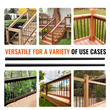 Μεταλλικά κάγκελα VEVOR Staircase, 3/4&#039;&#039; Στρογγυλά x 32&#039;&#039; Μακριά διακοσμητικά κάγκελα αλουμινίου, 101 Pack κιγκλίδωμα καταστρώματος με βίδες, κλασικό κιγκλίδωμα κοίλου καταστρώματος σατέν με μαύρη επίστρωση για βεράντα