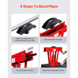 VEVOR Hydraulic Pipe Bender, 12 Ton Manual Pipe Bending Tool with 6 Die