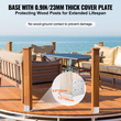 VEVOR 203,2x203,2mm Βάση στερέωσης, 4 τμχ Ανοξείδωτο ρυθμιζόμενο βραχίονα αγκύρωσης (εσωτερική 198 x 185), ρυθμιζόμενη βάση στήριξης για κιγκλίδωμα βεράντας βεράντας Pavilion Διακοσμητική πλάκα αγκύρωσης