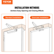VEVOR Door Closer, Automatic Door Closer Εμπορική ή Οικιακή Χρήση για Βάρη Πόρτας 45 kg, Ρυθμιζόμενο Μέγεθος Hydraulic Buffer Door Closers Heavy Duty Χυτό σώμα από αλουμίνιο, Εύκολη εγκατάσταση, Ασημί