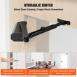 VEVOR Door Closer, Automatic Door Closer Εμπορική ή οικιακή χρήση για βάρη πόρτας 68 kg, ρυθμιζόμενο μέγεθος Hydraulic buffer Door Closers Heavy Duty Χυτό σώμα από αλουμίνιο, Εύκολη εγκατάσταση, Μαύρο