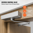 VEVOR Door Closer, Automatic Door Closer Εμπορική ή οικιακή χρήση για βάρη πόρτας 120 kg, Ρυθμιζόμενο μέγεθος Hydraulic Buffer Door Closers Heavy Duty Χυτό σώμα από αλουμίνιο, Εύκολη εγκατάσταση, Ασημί