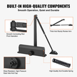 VEVOR Door Closer, Automatic Door Closer Εμπορική ή οικιακή χρήση για βάρη πόρτας 150 kg, ρυθμιζόμενο μέγεθος Hydraulic buffer Door Closers Heavy Duty Χυτό σώμα από αλουμίνιο, Εύκολη εγκατάσταση, Μαύρο