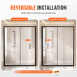 VEVOR Πόρτα ντους ημι-πλαίσιο 57,7-59&quot; x 70&quot; Tempered Glass 1/4&quot; Μαύρο ματ