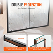 VEVOR Πόρτα ντους ημι-πλαίσιο 57,7-59&quot; x 70&quot; Tempered Glass 1/4&quot; Μαύρο ματ