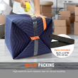 Κουβέρτες VEVOR Moving, 80&quot; x 72&quot;, 65 lbs/dz Βάρος, 12 συσκευασίες, Επαγγελματική κουβέρτα συσκευασίας από μη υφασμένο και ανακυκλωμένο βαμβάκι, βαρέως τύπου μαξιλαράκια για προστασία επίπλων, δάπεδα, οικιακές συσκευές, μπλε/πορτοκαλί