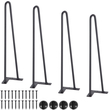 Πόδια επίπλων φουρκέτας VEVOR 482.6MM, Μεταλλικά DIY έργα για κομοδίνο, τραπεζάκι σαλονιού, γραφείο, 226,8KG χωρητικότητα φόρτωσης με προστατευτικά δαπέδου από καουτσούκ, μεταλλικά ανθεκτικά μοντέρνα πόδια τραπεζιού βαρέως τύπου, 4 ΤΕΜ.