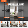 VEVOR Privacy λαβή πόρτας 5 τμχ Μαύρο ματ τετράγωνο εσωτερικό μοχλός πόρτας χωρίς κλειδί