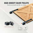 VEVOR 10FT Sliding Barn Door Hardware Kit, 330LBS Loading Heavy Duty Track Barn Door Kit για μονή πόρτα, Εφαρμογή σε πλάτος 4,6-5,2FT και πάχος πόρτας 1,3&quot;-1,8&quot;, με λεία και αθόρυβη τροχαλία (Σχήμα J)