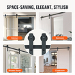 VEVOR 8FT Sliding Barn Door Hardware Kit, 330LBS Loading Heavy Duty Track Track Kit for Single Door, Fit 3,7-4,3FT πλάτος και 1,3&quot;-1,8&quot; πάχος πόρτας, με λεία &amp; αθόρυβη τροχαλία (I Shape)