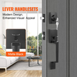 VEVOR λαβή πόρτας εισόδου και σετ Deadbolt Μαύρη ματ τετράγωνη λαβή με μοχλό