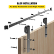 Σετ εξοπλισμού VEVOR Sliding Barn Door, Kit Barn Door 14FT, 330LBS Load-Bearing Double Barn Door Hardware, Carbon Steel Barn Door Track, Darn Door for 1,37-1,77&quot; Πάχος &amp; 7FT φαρδύ πάνελ πόρτας