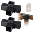 Σετ βραχίονα πέργκολας VEVOR 4&#039;&#039;x4&#039;&#039;, εσωτερικό μέγεθος 3,6&quot;x3,6 2τμχ Γωνιακό στήριγμα 4-Way Heavy Duty Woodworks DIY Post Base Kit, Ξύλινα δοκάρια εύκολης εγκατάστασης για κιόσκια, πέργκολες βεράντας, κουρτίνες εξωτερικής πέργκολας