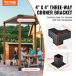 Σετ βραχίονα πέργκολας VEVOR 4&#039;&#039;x4&#039;&#039;, εσωτερικό μέγεθος 3,6&quot;x3,6 8τμχ Γωνιακό στήριγμα 3-Way βαρέως τύπου Ξυλουργική βάση DIY Post, Εύκολη εγκατάσταση Ξύλινα δοκάρια για κιόσκια, πέργκολες βεράντας, ξύλινο εξοπλισμό πέργκολας εξωτερικής καμπίνας