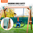 VEVOR A-Frame Middle Swing Brackets, Heavy Duty Carbon Steel Swing Hardware with Mounting Hardware, DIY Swing Set Bracket Swing Set Kit for 2 (101,6x101,6mm) πόδια &amp; 1 (101,6x152,4mm) Beam, Green