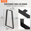 VEVOR 406.4MM Τραπεζοειδές Ατσάλινα Πόδια Τραπεζιού, Ανταλλακτικά Πόδια Επίπλων Σετ 2 για DIY Τραπεζάκια σαλονιού, Μοντέρνα Γραφεία, Πάγκος, Νυχτοστάσια, Καναπές, Μέγιστο Φορτίο 181,4 KG Βαρύ, Πόδια Γρήγορης Τοποθέτησης Μαύρα