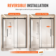 VEVOR Πόρτα ντους χωρίς πλαίσιο 58-59&quot; x 75&quot; Tempered Glass 5/16&quot; Μαύρο ματ