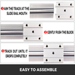 VEVOR Linear Rail 2PCS 500mm SBR16 Linear Slide Rail 4PCS SBR16UU Bearing Block Kit Linear Rails and Bearings Kit CNC Rails Linear Rail Σετ για μηχανήματα CNC Αυτοματοποιημένα μηχανήματα και εξοπλισμός