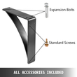 Βάση στήριξης ραφιών VEVOR Heavy Duty 2 Pack, Floating Shelf Bracket 9x12x4&quot;, 450lbs Load Garage Workshop Home Steel ράφι στηρίγματα Χειροποίητα συγκολλημένα τριγωνικά στηρίγματα ραφιών ράφι τοίχου Ματ Μαύρο DIY Rustic