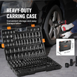 VEVOR Impact Sockets Set 130PCS 6-Point 3/8&quot; &amp; 1/2&quot; Drive Bit Ratchet Tool Kit