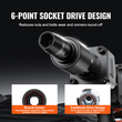 VEVOR Impact Sockets Σετ 29 τμχ Θήκη κιτ εργαλείων Ratchet Bit Drive 6 σημείων 3/8 ιντσών